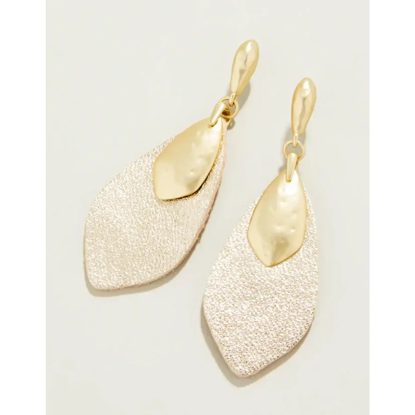 Spartina Leather Petal Earrings Gold