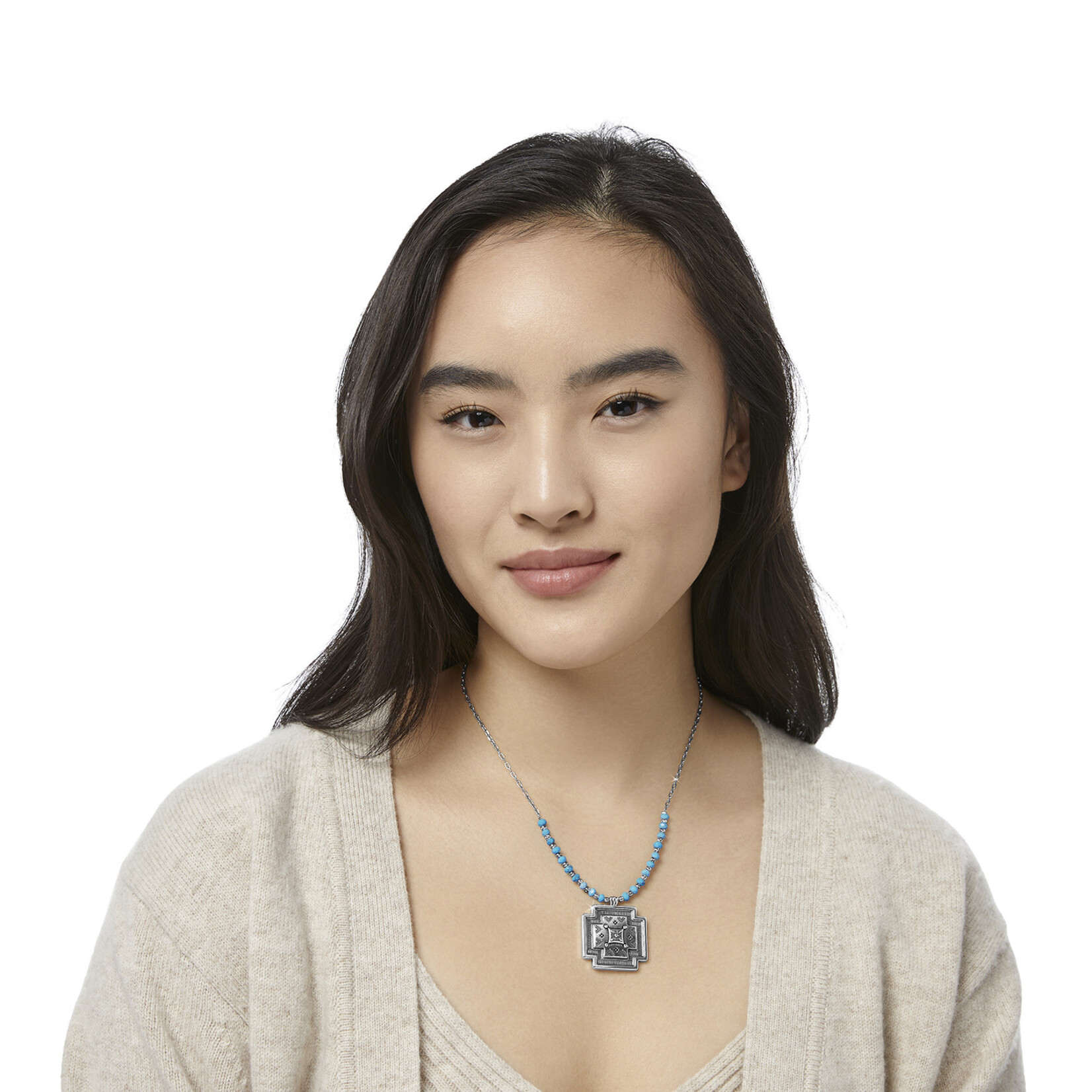 Brighton Mosaic Paseo Bead Cross Necklace
