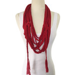 Necklace Scarf in Red