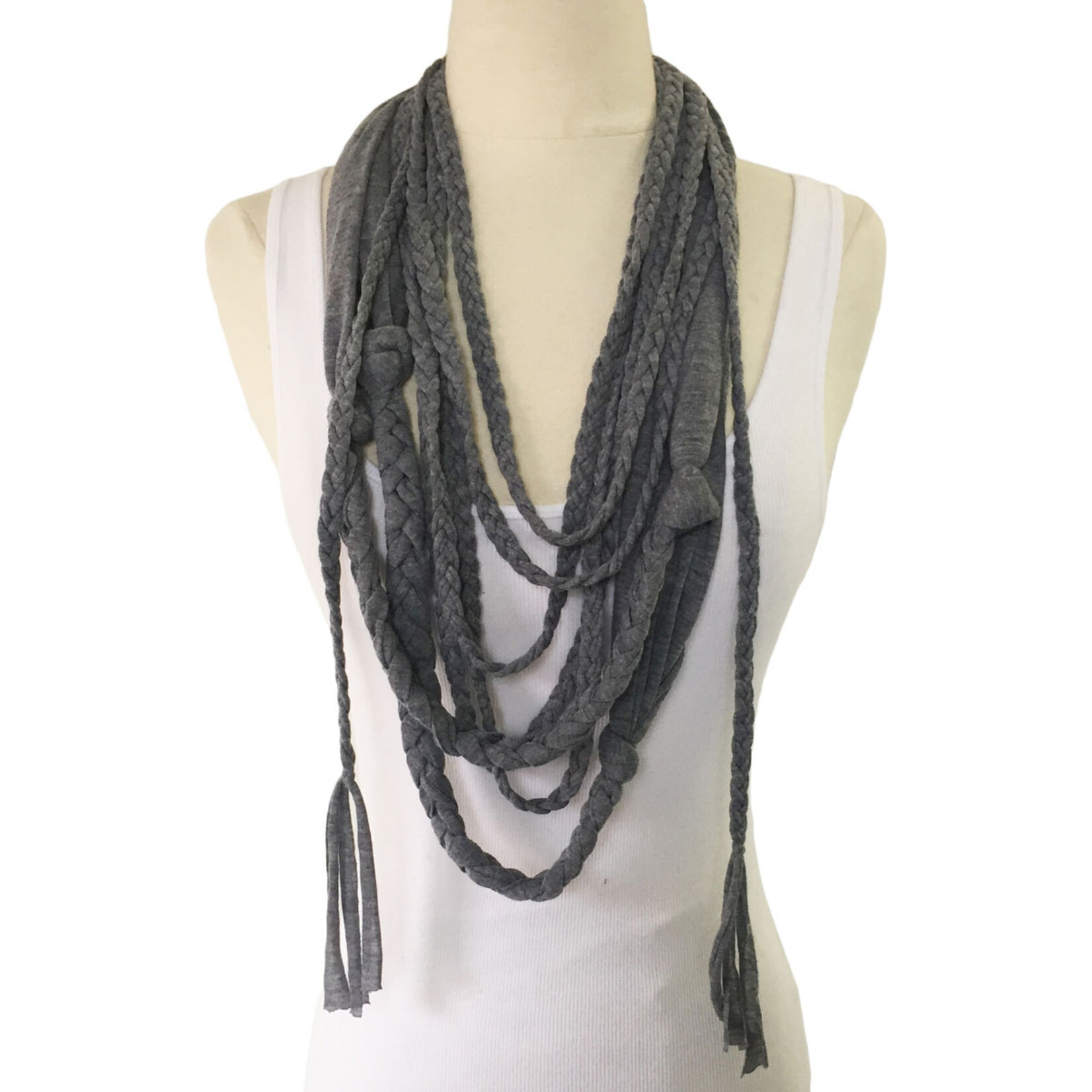 Necklace Scarf in Grey