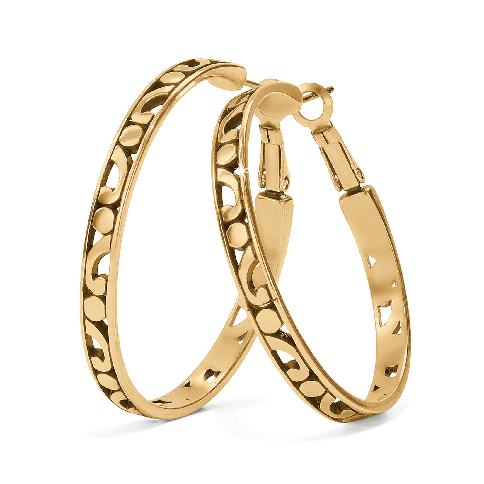 Brighton Contempo Gold Large Hoop Earrings