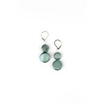 Sea Lily Mother of Pearl Earrings in Teal
