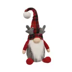 Winter Plaid Reindeer Gnome 23.5”