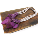 Pretty Persuasions Poly Resin Shards Statement Necklace in Purple