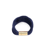 Zenzii Layered Leather Rope Bracelet in Navy