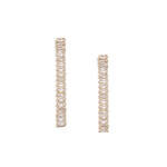 Zenzii Clear Crystal Stacked Baguette Drop Earrings in Gold