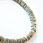 Sea Lily Bronze PW Spring Ring Necklace w/Crystal Beads