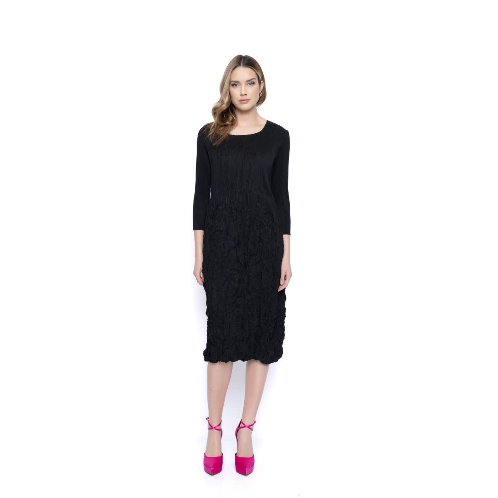 Pleated Crinkle Dress