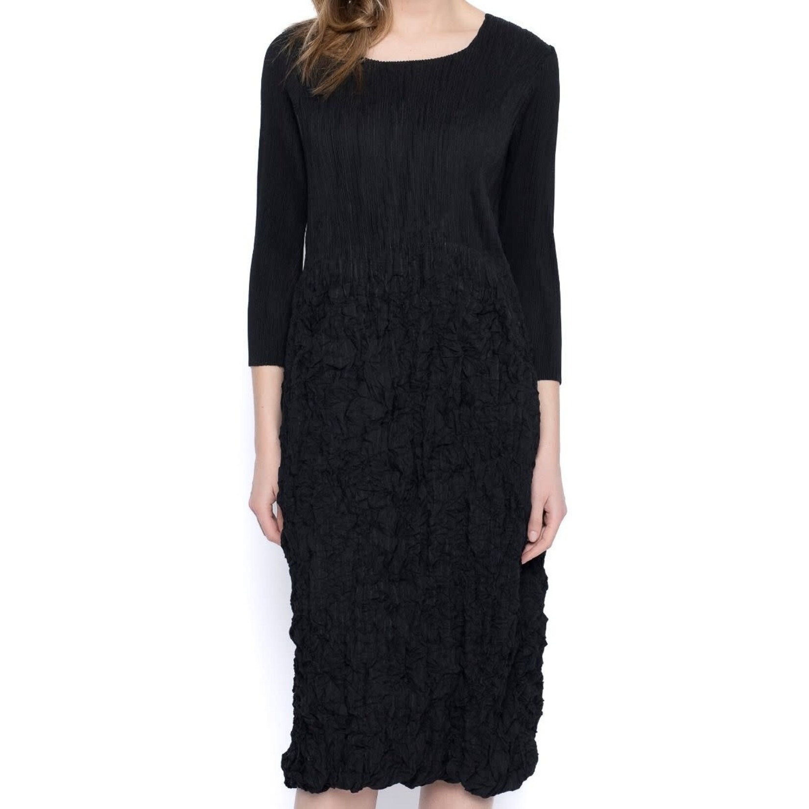 Pleated Crinkle Dress