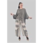 Loose Weave Scallop Edge Sweater in Grey OS