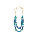 Organic Tagua Jewelry Magnolia Tagua Necklace in Turquoise Combo