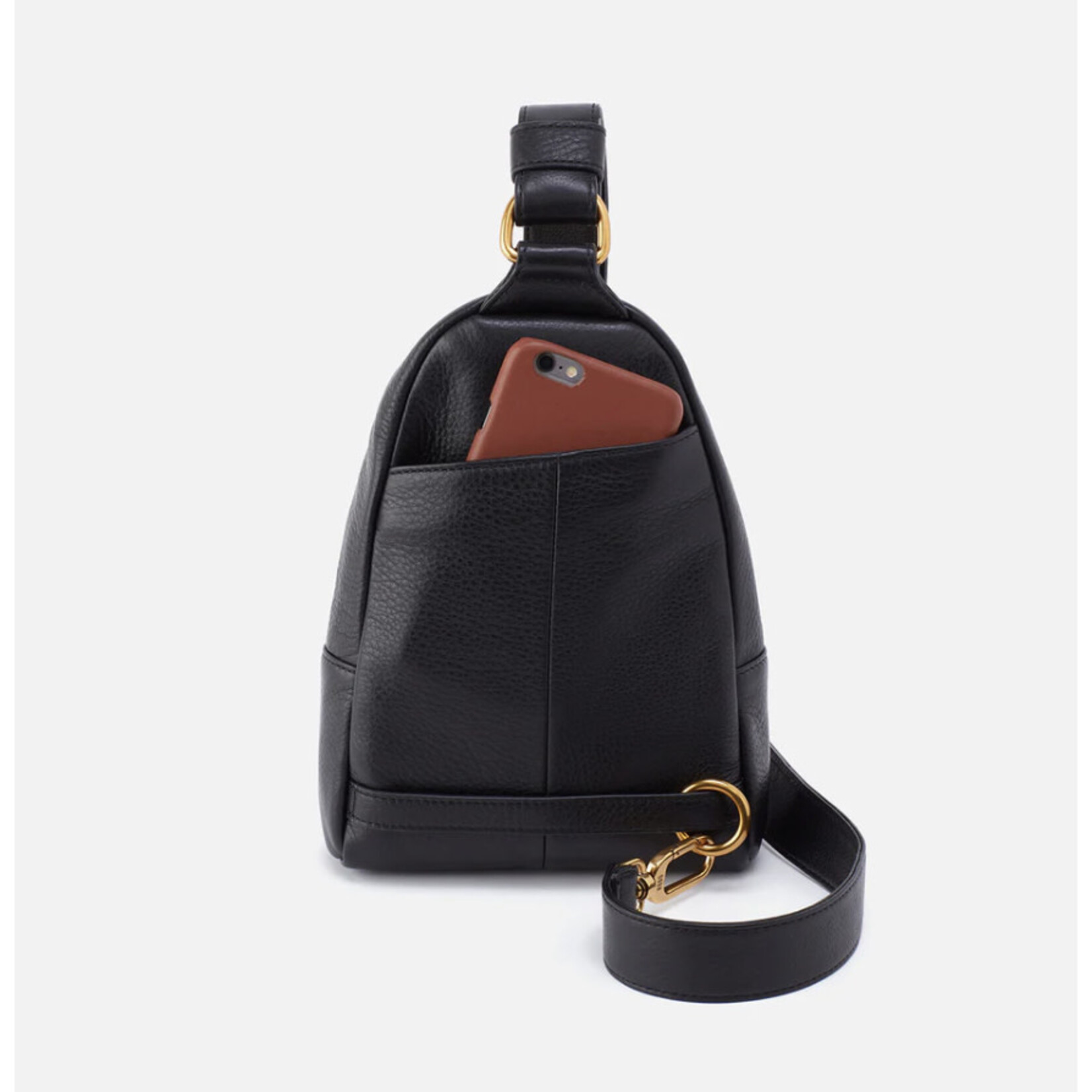 HOBO Fern Sling Bag - Pebbled Leather in Black