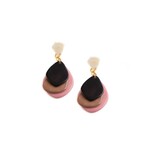 Organic Tagua Jewelry Lauren Tagua Earrings in Pink Combo