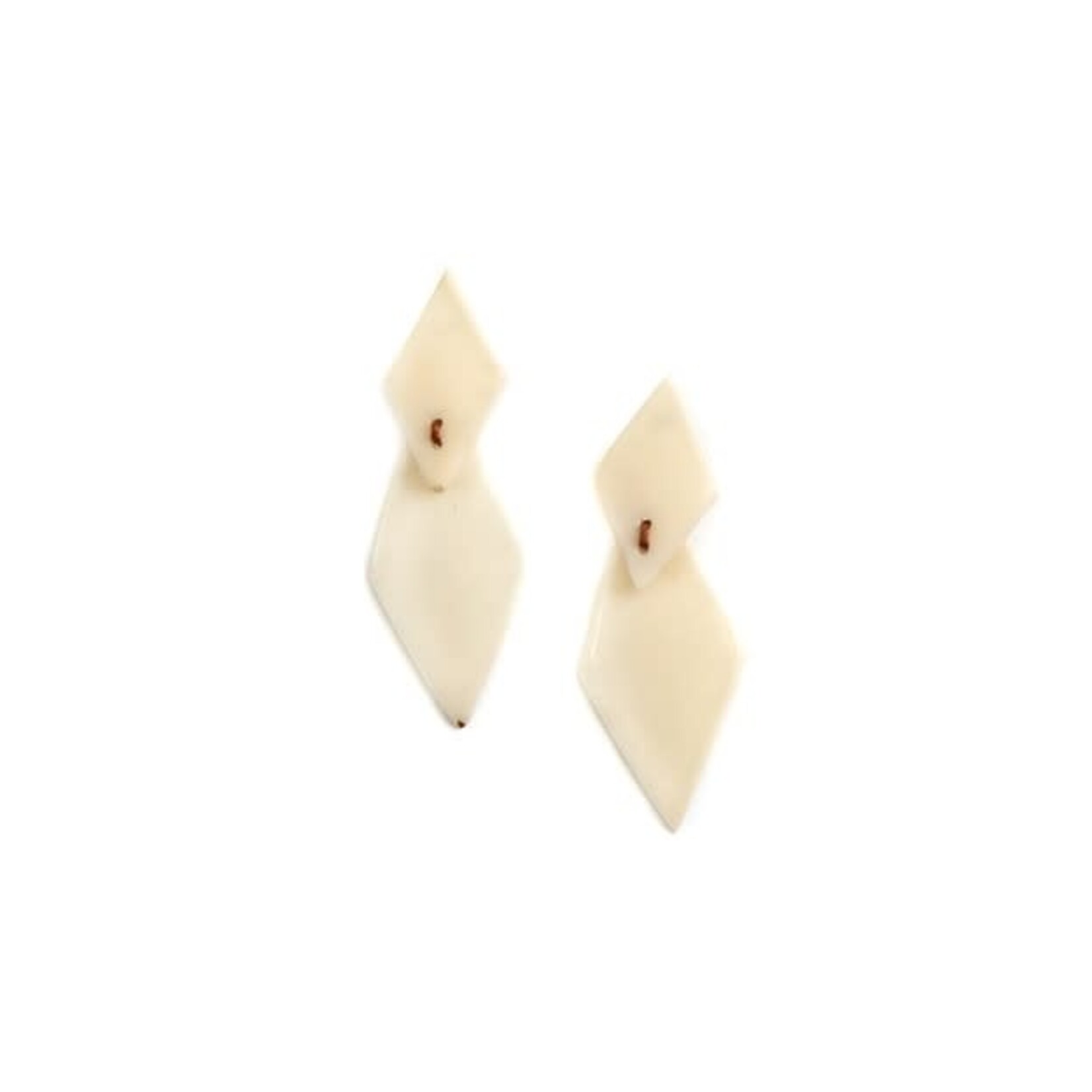 Organic Tagua Jewelry Trudy Tagua Earrings in Ivory