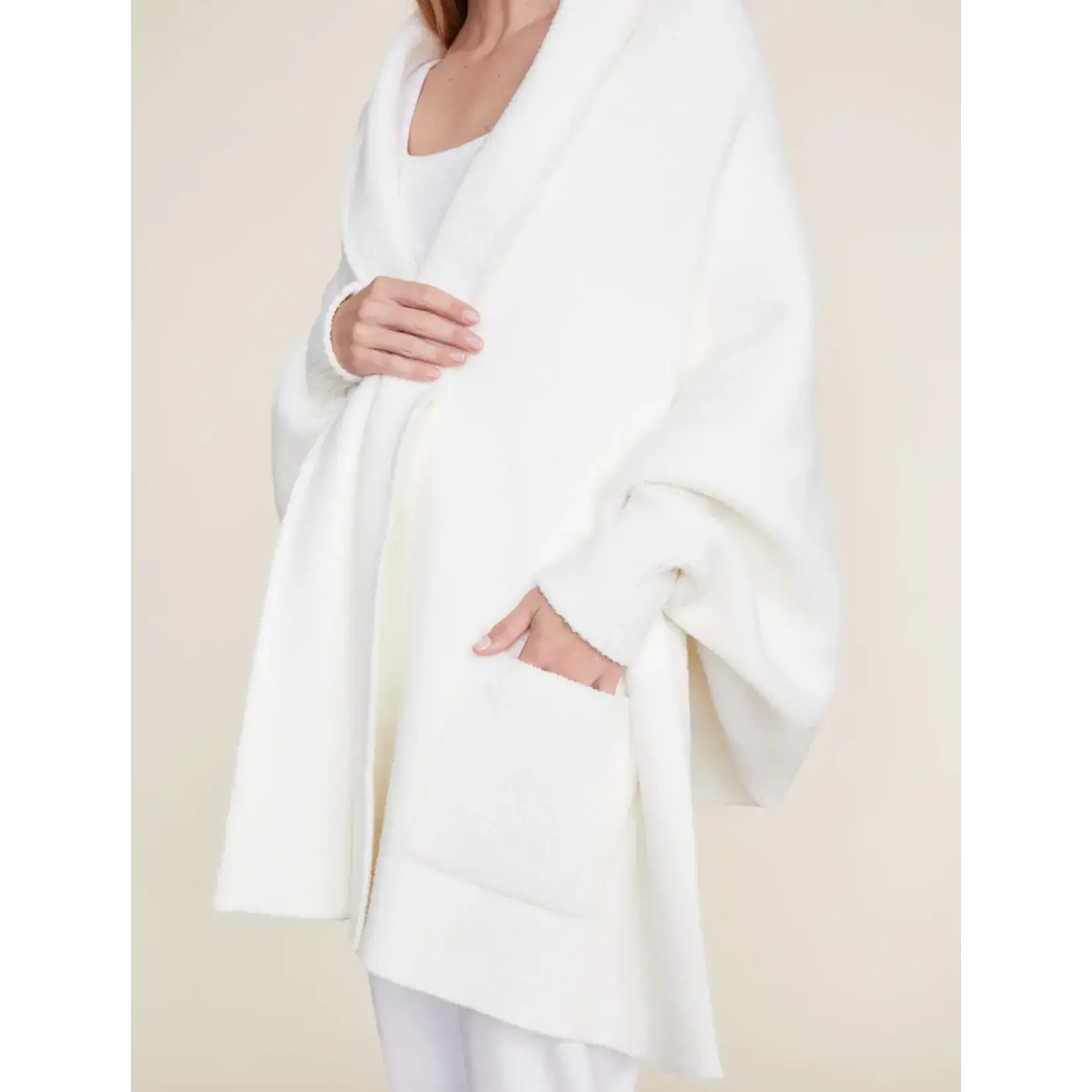 Barefoot Dreams CozyChic Blanket Wrap in Pearl