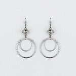 Ada Silver Double Hoop Leverback Earrings in Shade