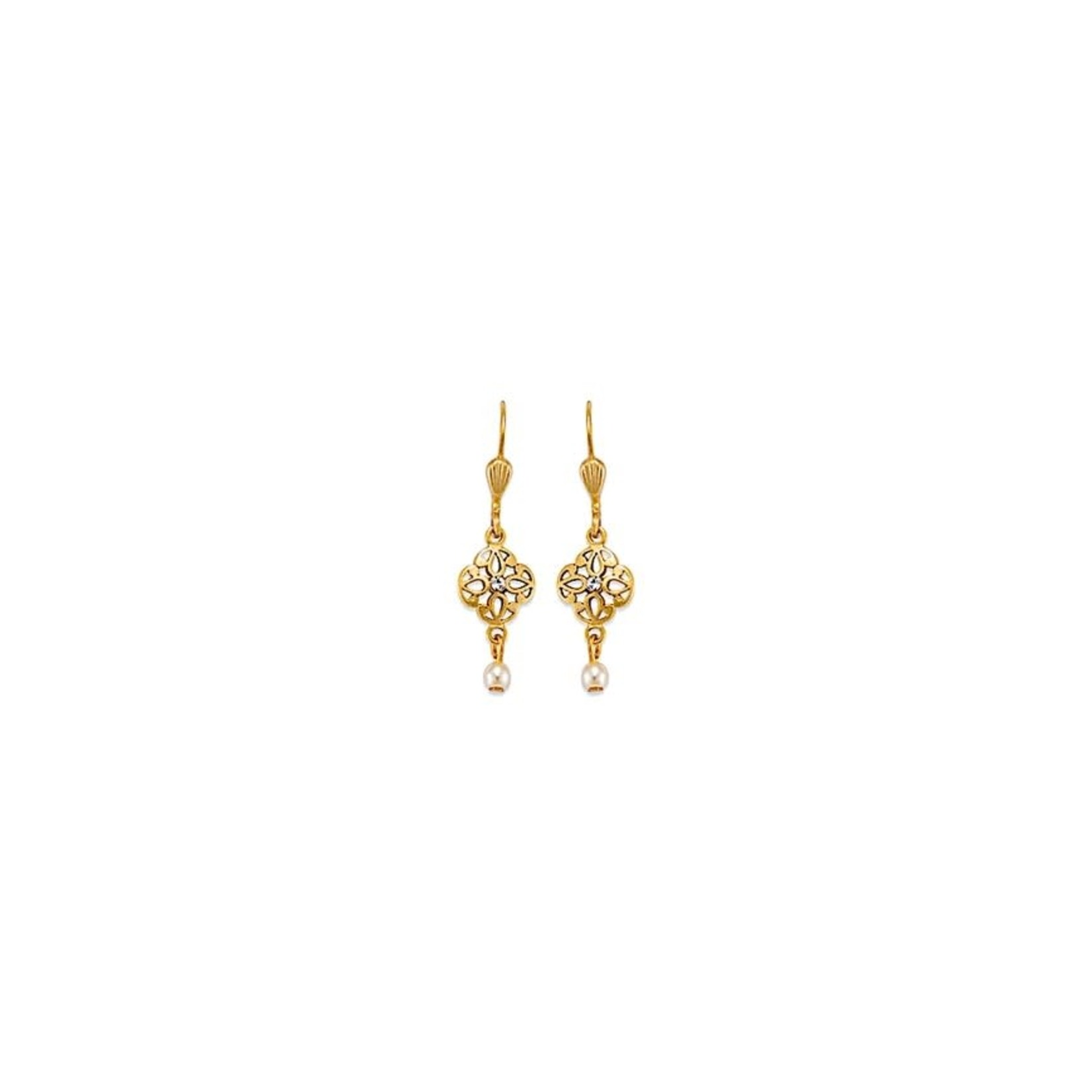 Petite Lotus Gold Earring
