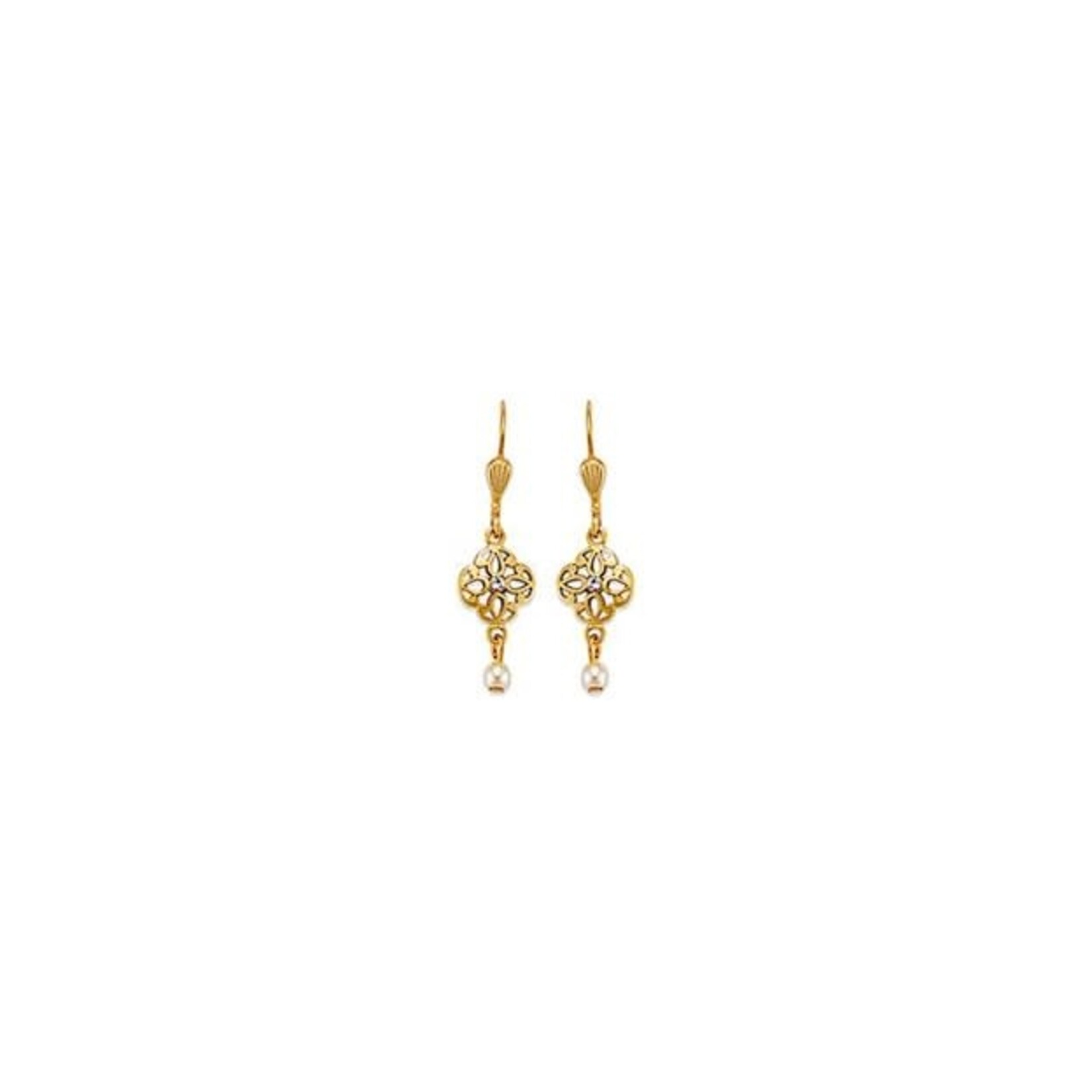 Petite Lotus Gold Earring