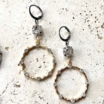 Crystal Hoop Bridal Earrings in Gold