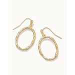 Spartina Sand Bar Ripple Earrings White Opal Gold