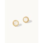 Spartina Crema Stud Earrings Frosted White