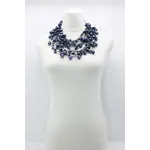 Jianhui London 10 Strand Faux Pearls On Rubber Necklace in Blue