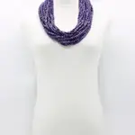 Jianhui London 10 Strand Pashmina Wood Beads Necklace - Purple