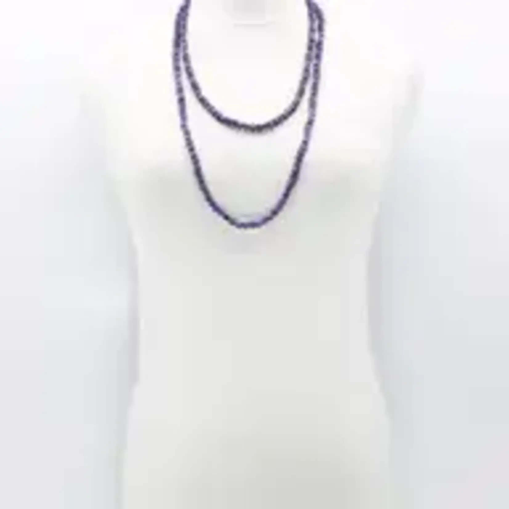Jianhui London 10 Strand Pashmina Wood Beads Necklace - Purple