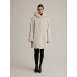Nikki Jones Reversible Faux Fur Coat in Cream