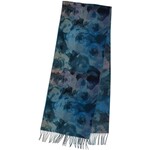 V. Fraas Painted Floral Cashmink® Scarf in Dark Petrol