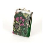 Cathayana Brocade Card Holder w/ RFID Protection in Green and Pink Floral