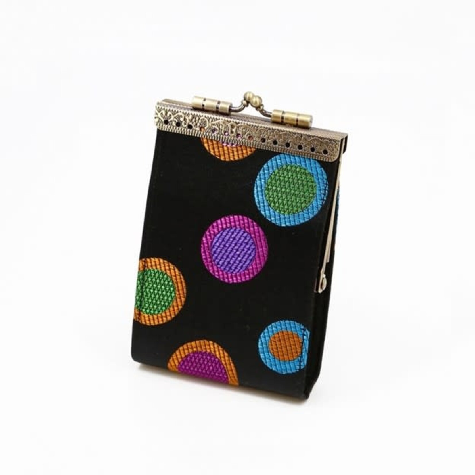 Cathayana Polka Dots Card Holder w/ RFID in Black