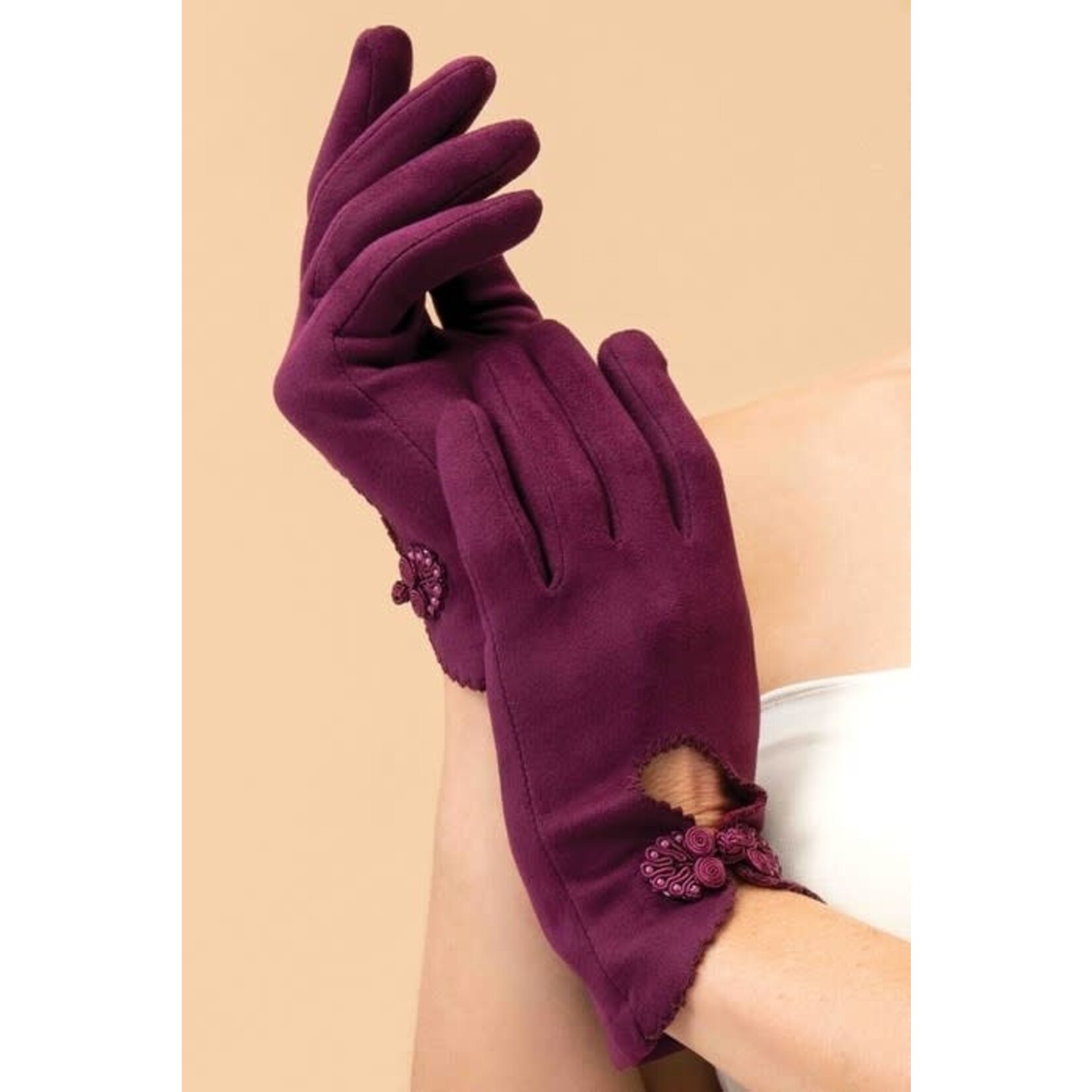 Powder Suki Gloves in Damson