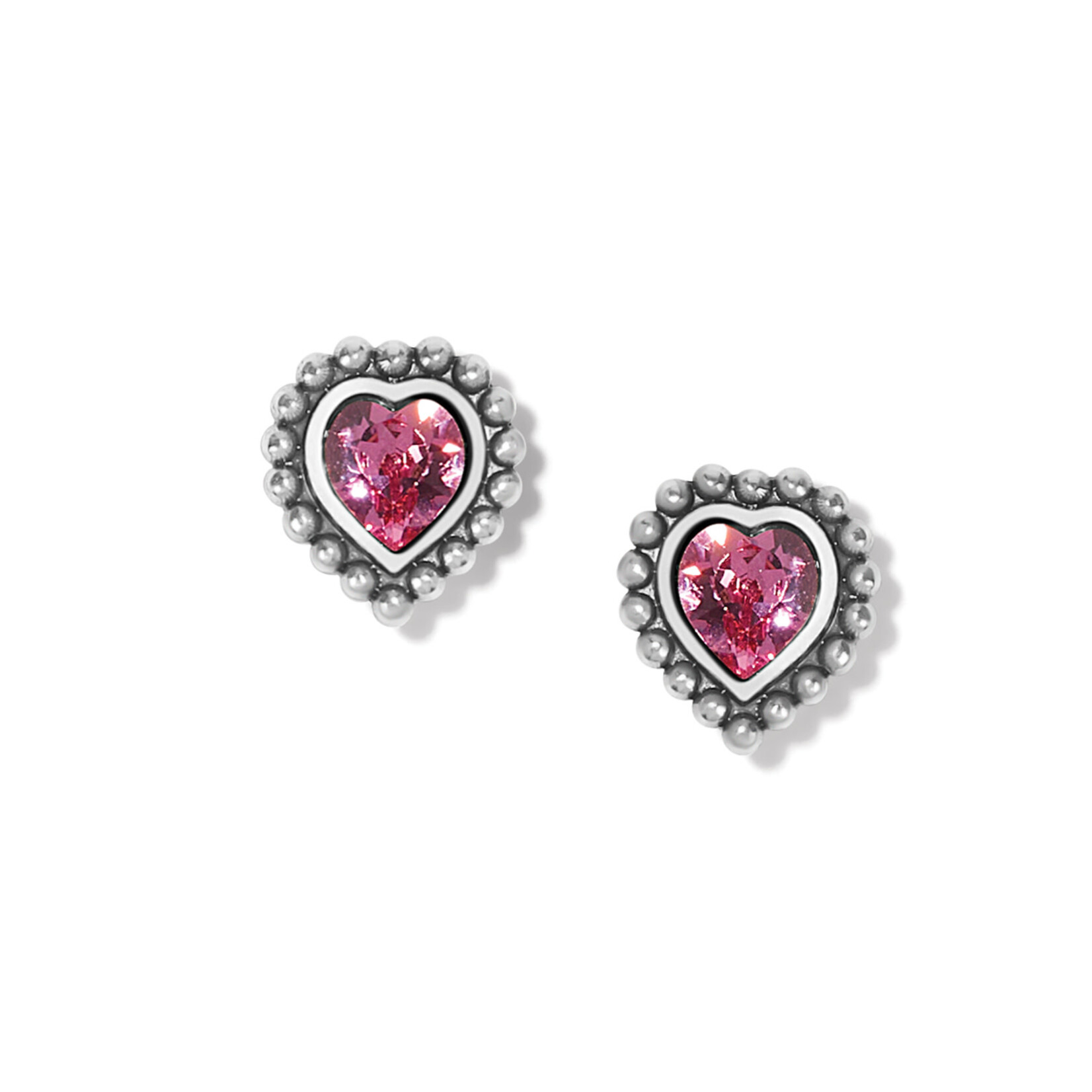 Brighton Shimmer Heart Pink Mini Post Earrings
