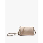 Jen & Co Riley Vegan Leather Double-Sided Wristlet/Crossbody - Champagne