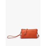 Jen & Co Riley Vegan Leather Double-Sided Wristlet/Crossbody - Orange