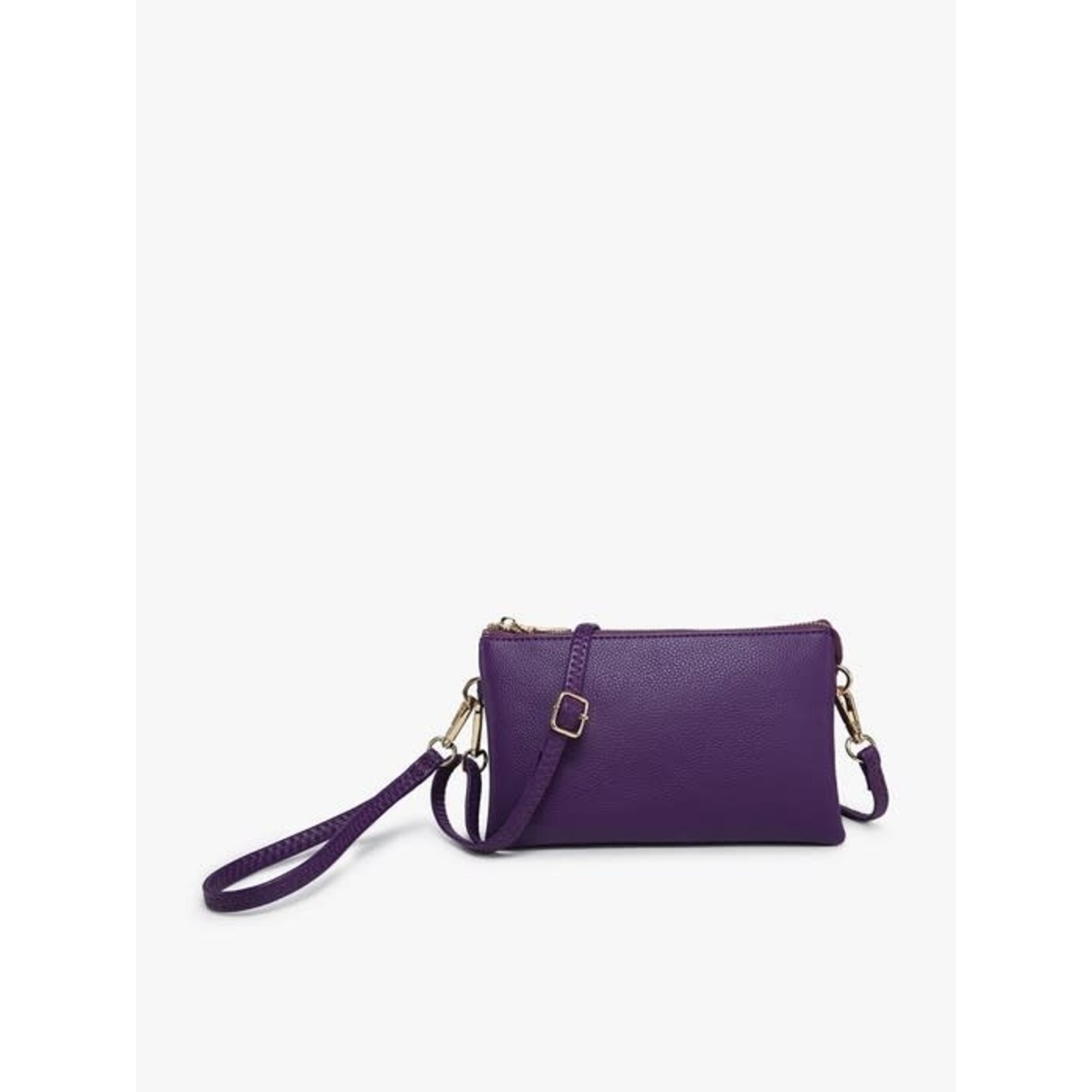 Jen & Co Riley Vegan Leather Double-Sided Wristlet/Crossbody - Royal Purple