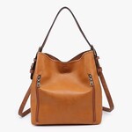 Jen & Co Alexa 2-in-1  Hobo Bag in a Bag with Dual Zip Compartments- Ginger