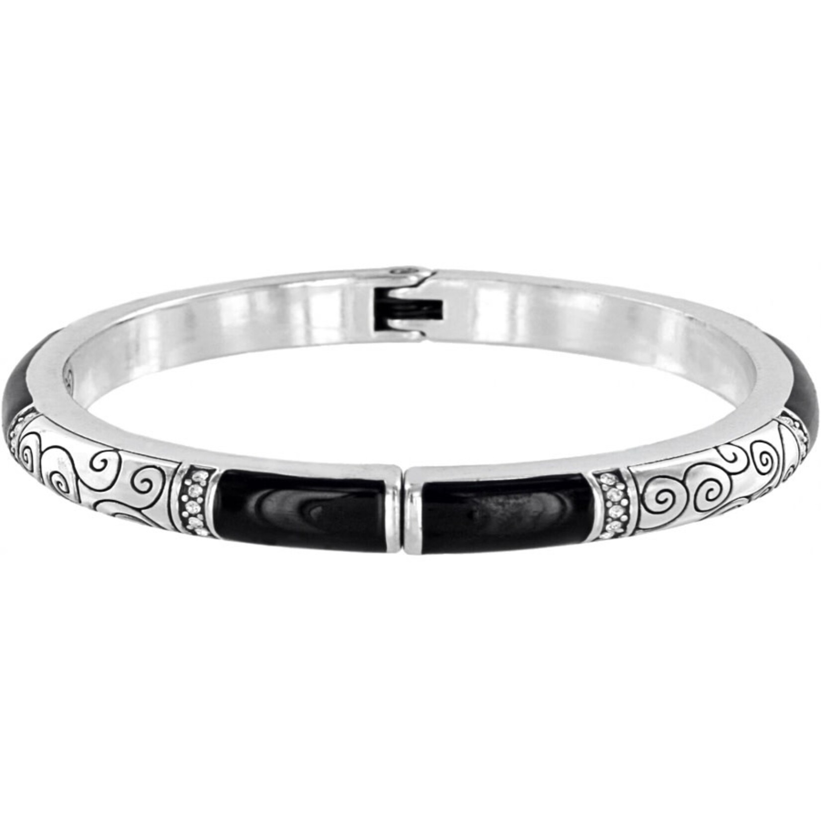 Brighton Wiltern Hinged Bangle Black-Silver