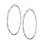 Brighton Grande Hoop Charm Earrings Silver
