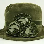 Peak & Brim Hats Verity Olive/Olive Cloche Style 1920s Hat