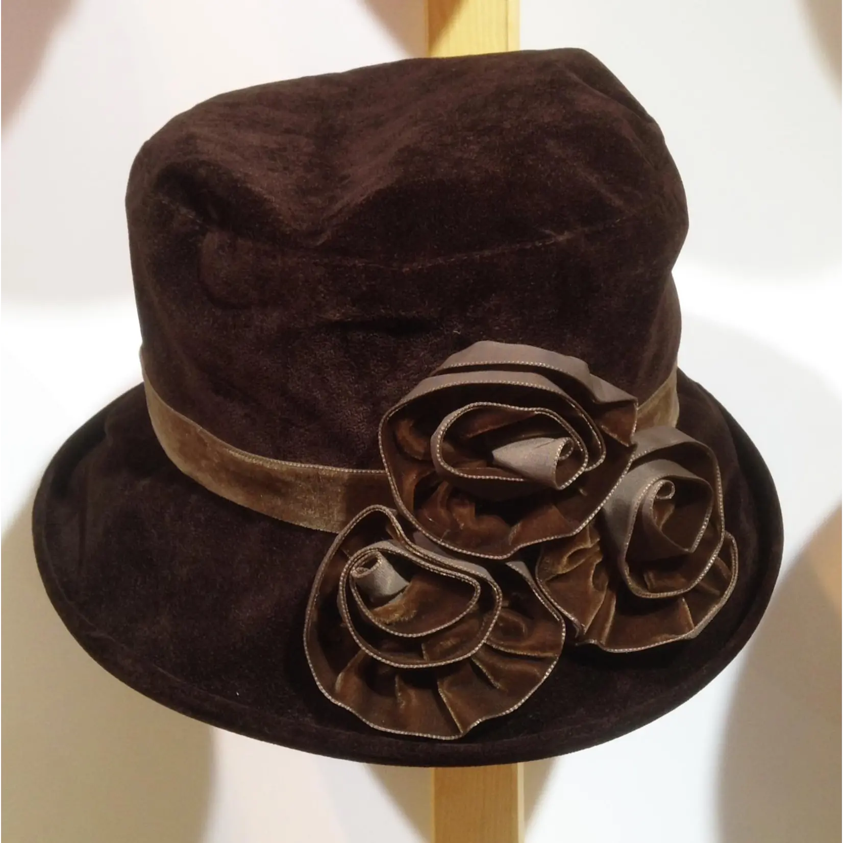 Peak & Brim Hats Verity Brown Cloche Style 1920s Hat