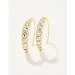 Spartina Sparkle Arc Hoop Earrings Small/Crystal