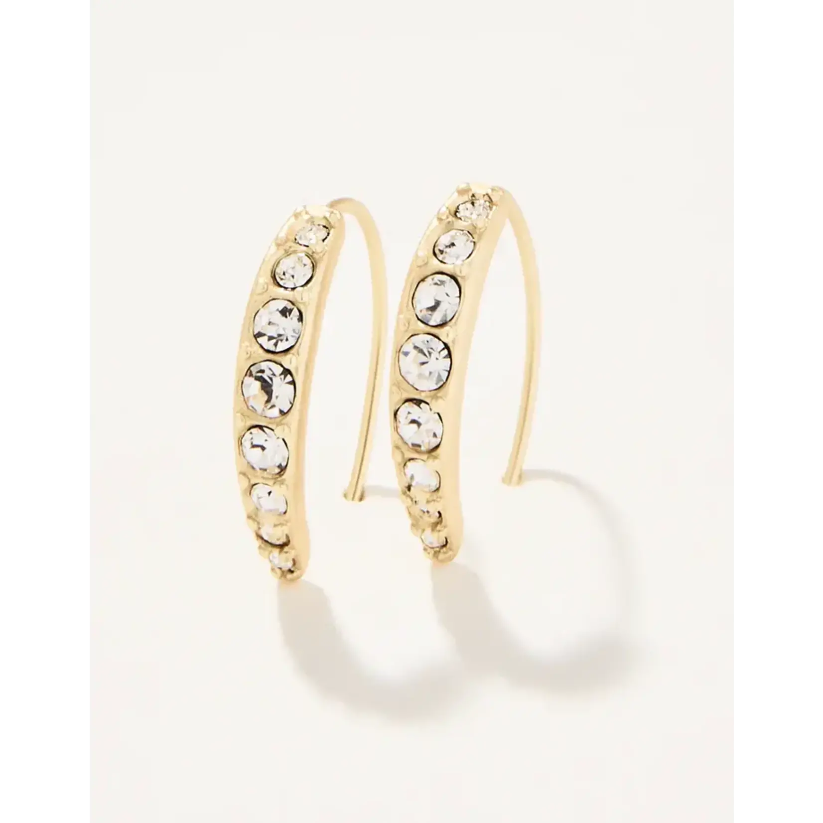 Spartina Sparkle Arc Hoop Earrings Small/Crystal