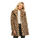 Fabulous Furs Leopard Faux Fur Le Mink Jacket