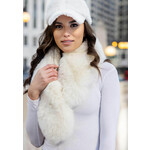 Fabulous Furs Ivory Fox Faux Fur Chateau Clip Scarf