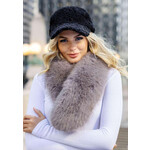 Grey Fox Faux Fur Chateau Clip Scarf