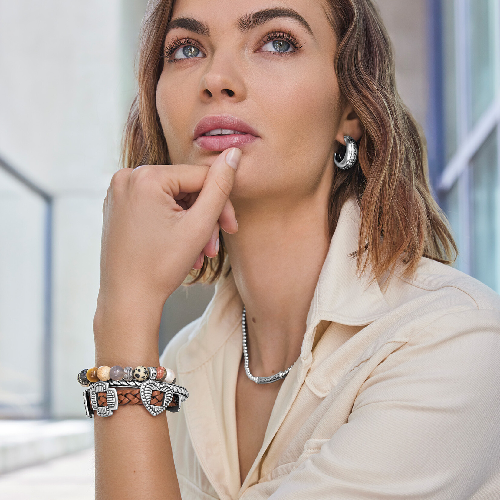 Brighton Contempo Desert Pearl Stretch Bracelet
