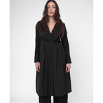 Baci Dust Coat Pleated Dress in Black