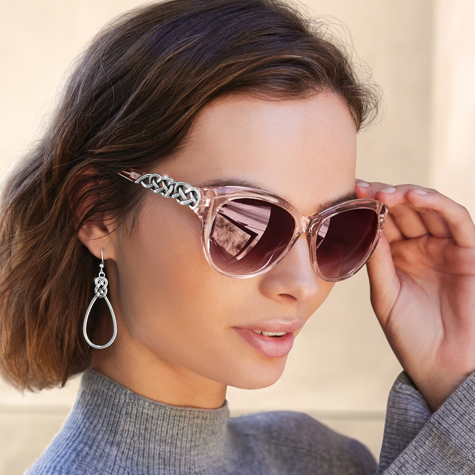 Brighton Interlok Braid Sunglasses - Rosewater, OS